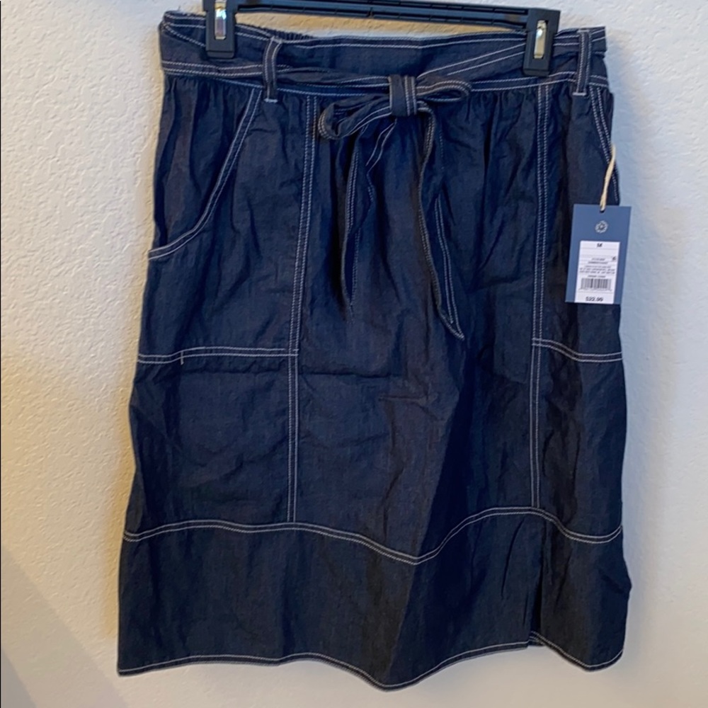 NWT Jean skirt with tie front